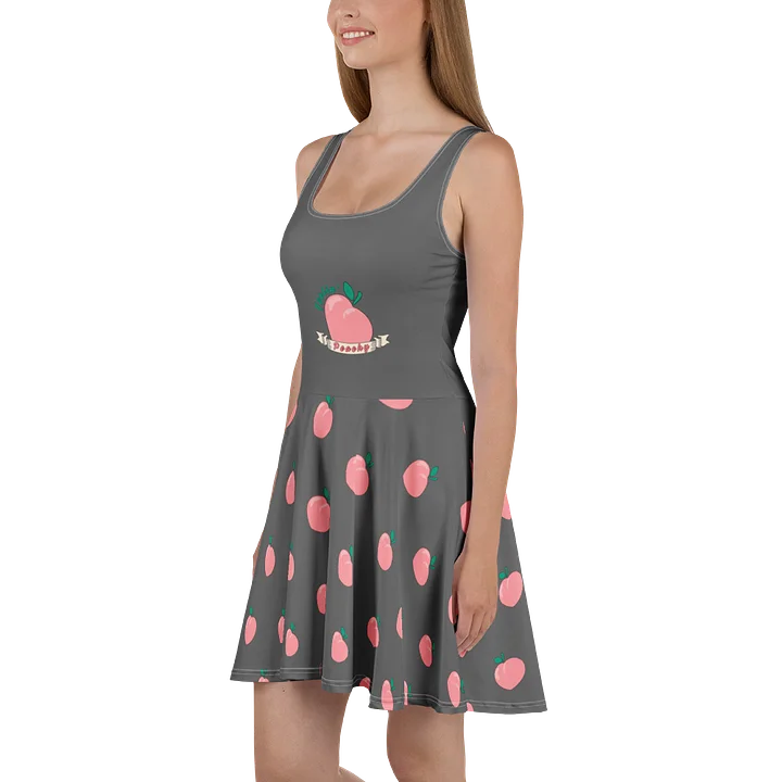 Gray "Feelin' Peachy" All-Over Print Dress product image (1)