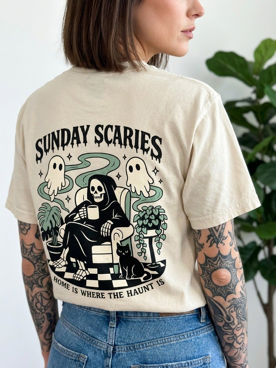 Haunted Sunday Comfort Tee product image (3)