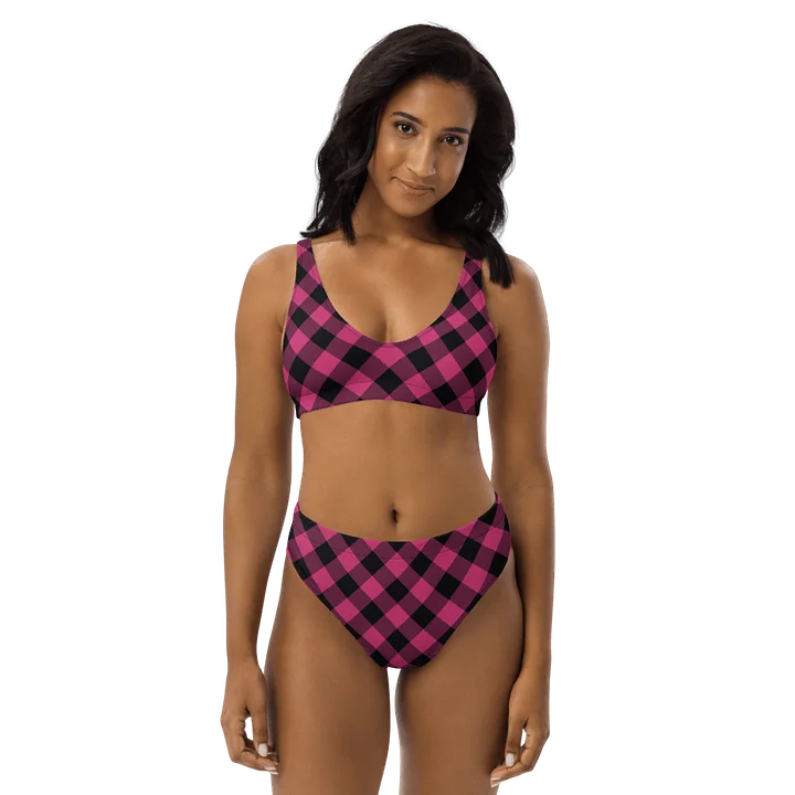 Bright Pink Buffalo Check Plaid Bikini product image (1)