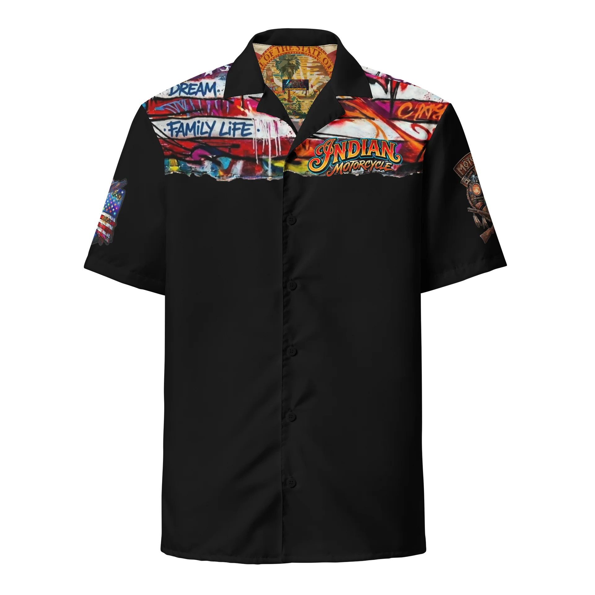 MötoGraffitti Ole Indian Iron Motorcycle Club Shirt product image (1)