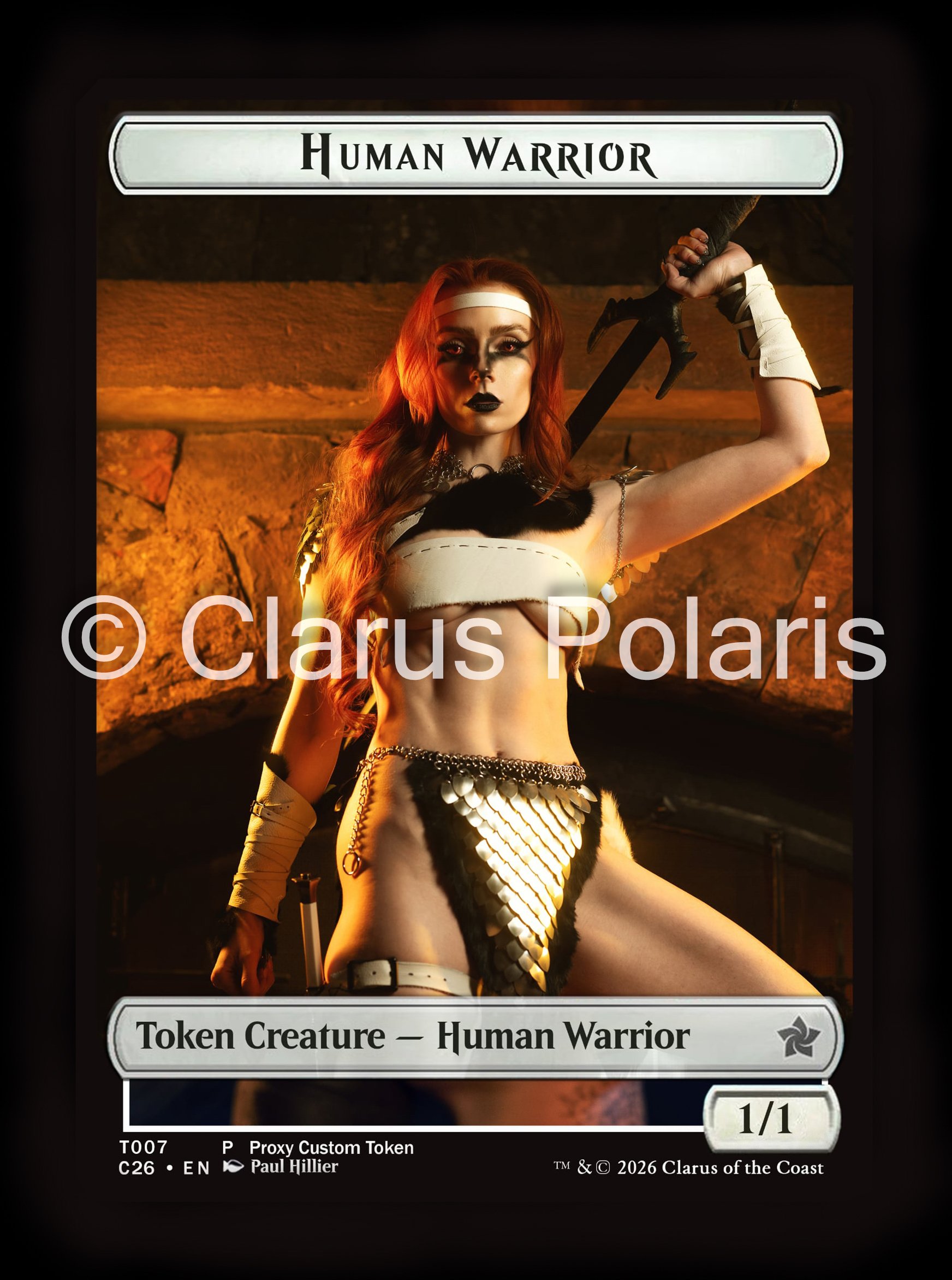 Magic Token Card ( Human Warrior & Cat ) product image (1)