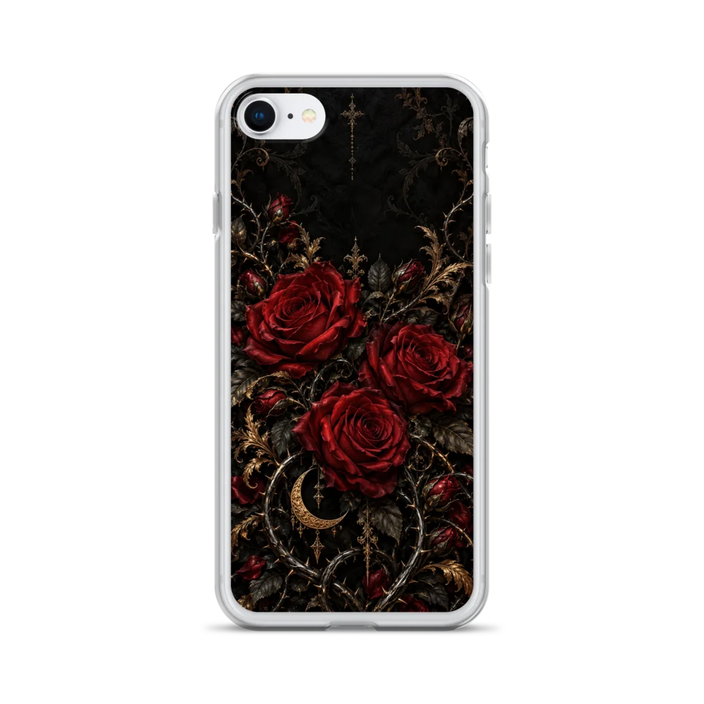 Gothic Roses Moon iPhone Clear Case product image (28)