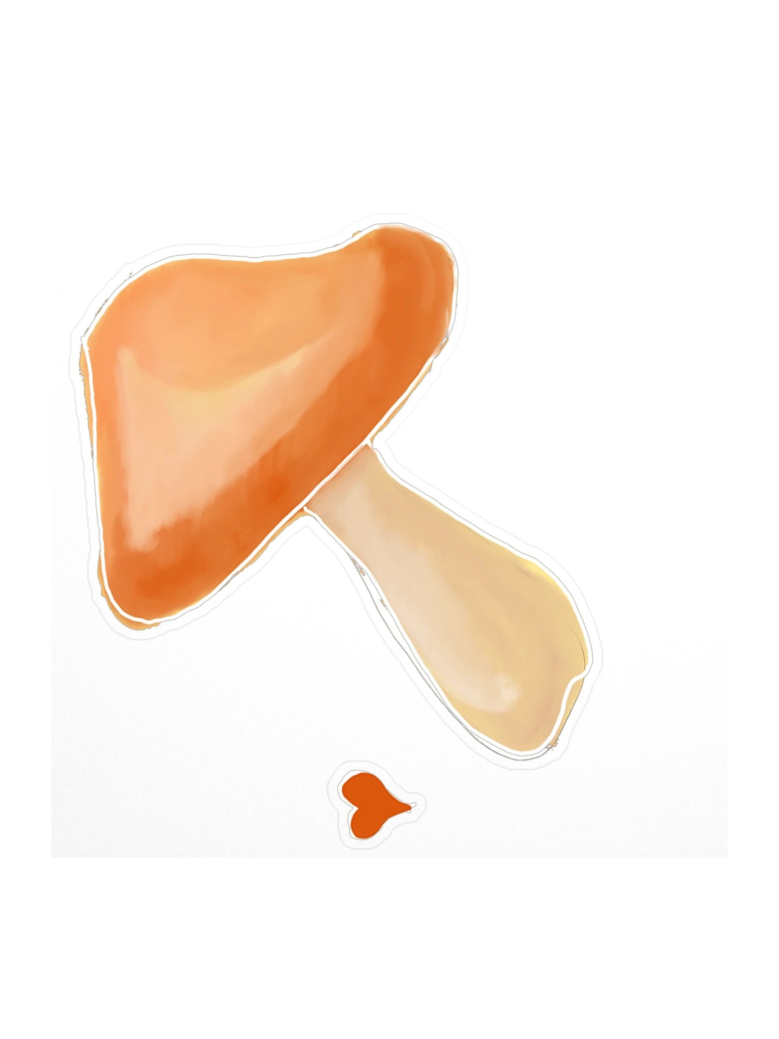 The Mushroom, Watercolour Mushroom Sticker (3 inch vinyl) product image (1)