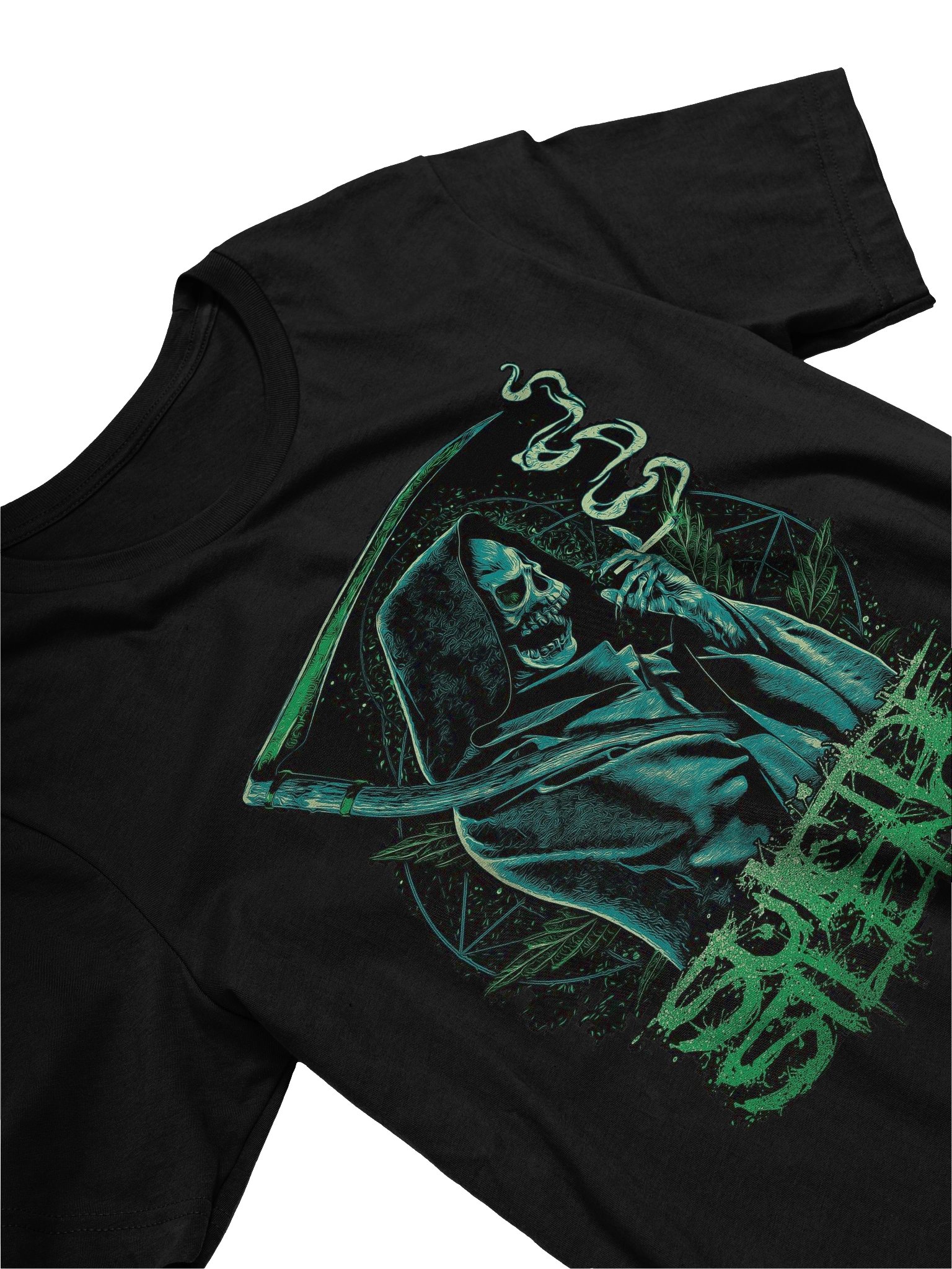 Grim Reaper Smoke Scythe T-Shirt - Unisex T-Shirt – Premium Printed T-Shirt for Everyday Casual & Streetwear product image (3)