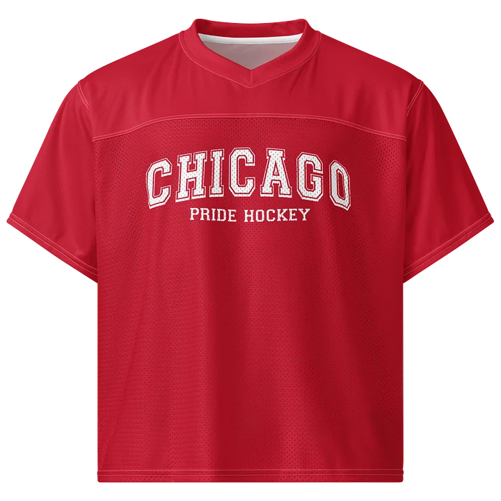 Chicago Pride Hockey Mesh Varsity Tee (Red Version) product image (1)
