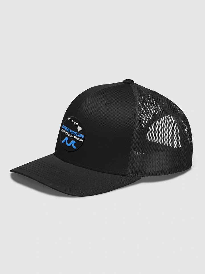 Banzai Pipeline North Shore, Hawaii - Blue Logo Trucker Hat product image (7)