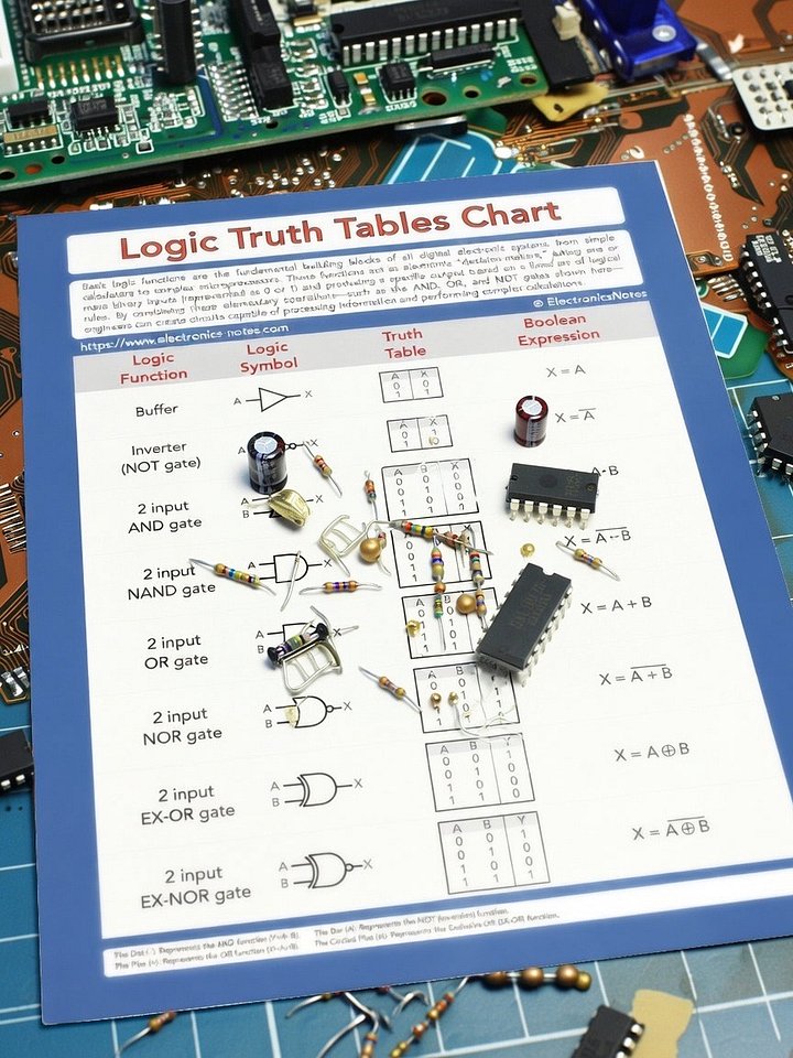 Logic Truth Tables Downloadable Crib Sheet product image (1)