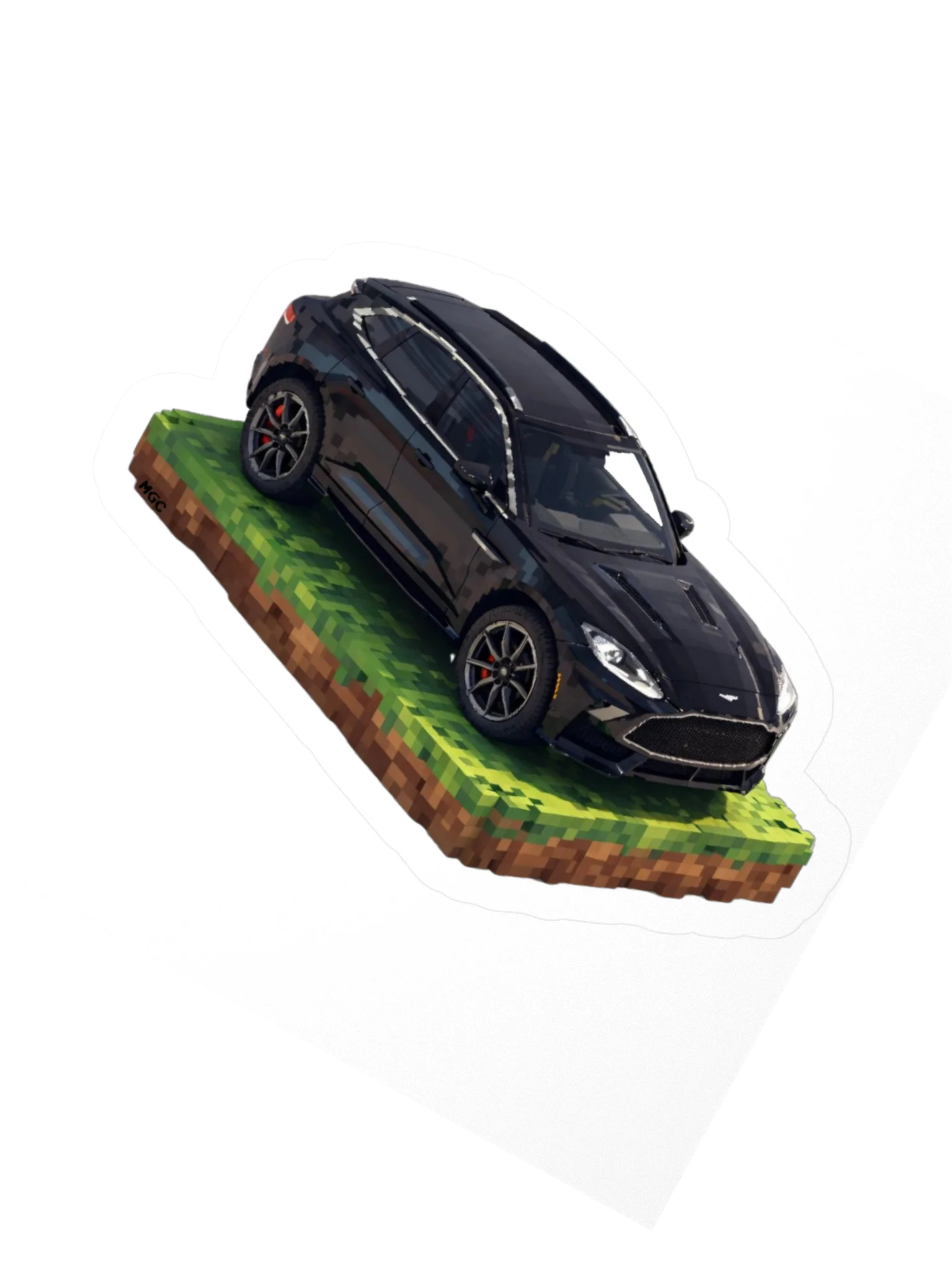 Black Aston Martin DBX Sticker (Pixel, Retro, Minecraft) product image (6)