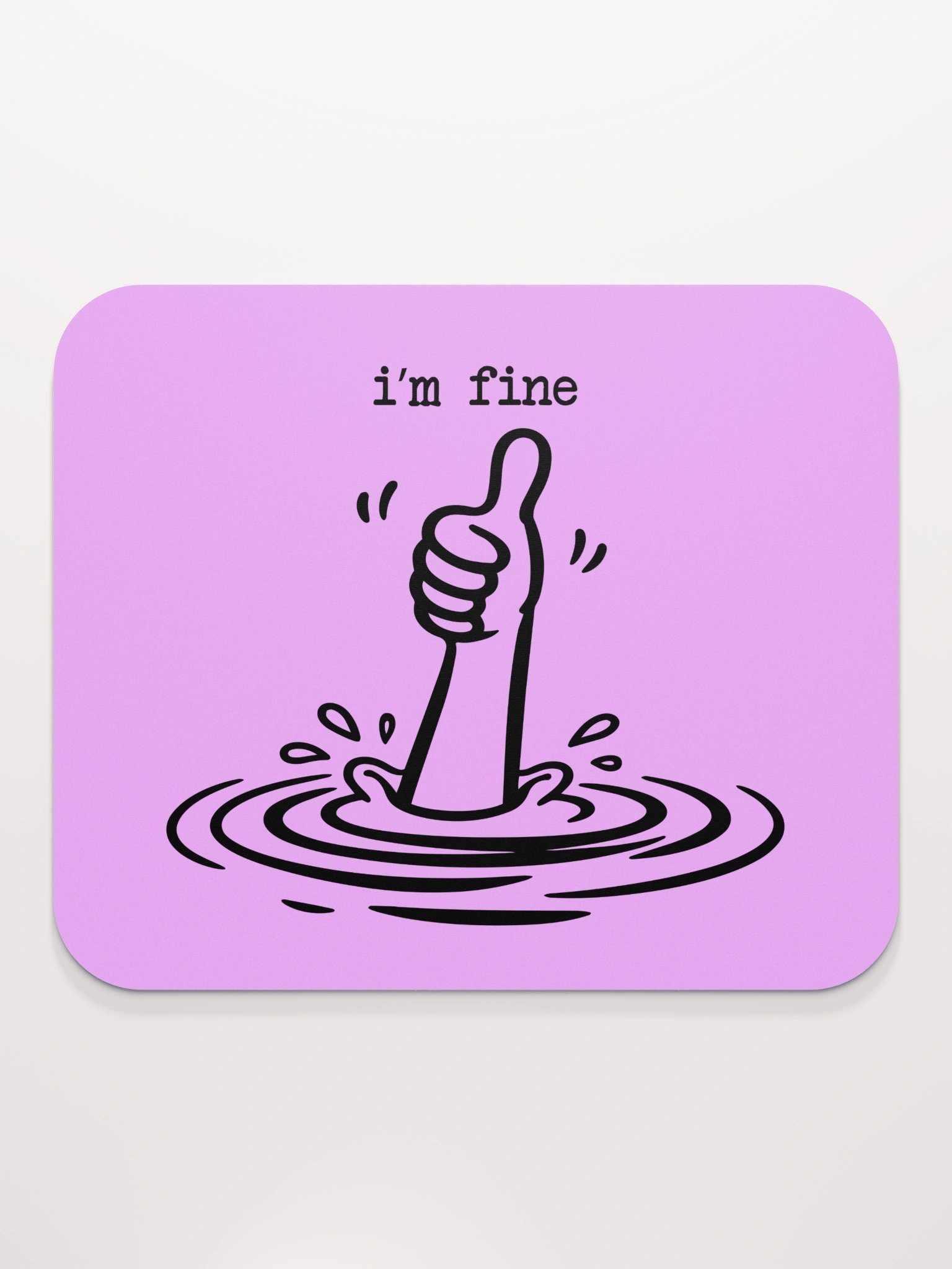 I’m Fine Thumbs-Up Mouse Pad product image (2)