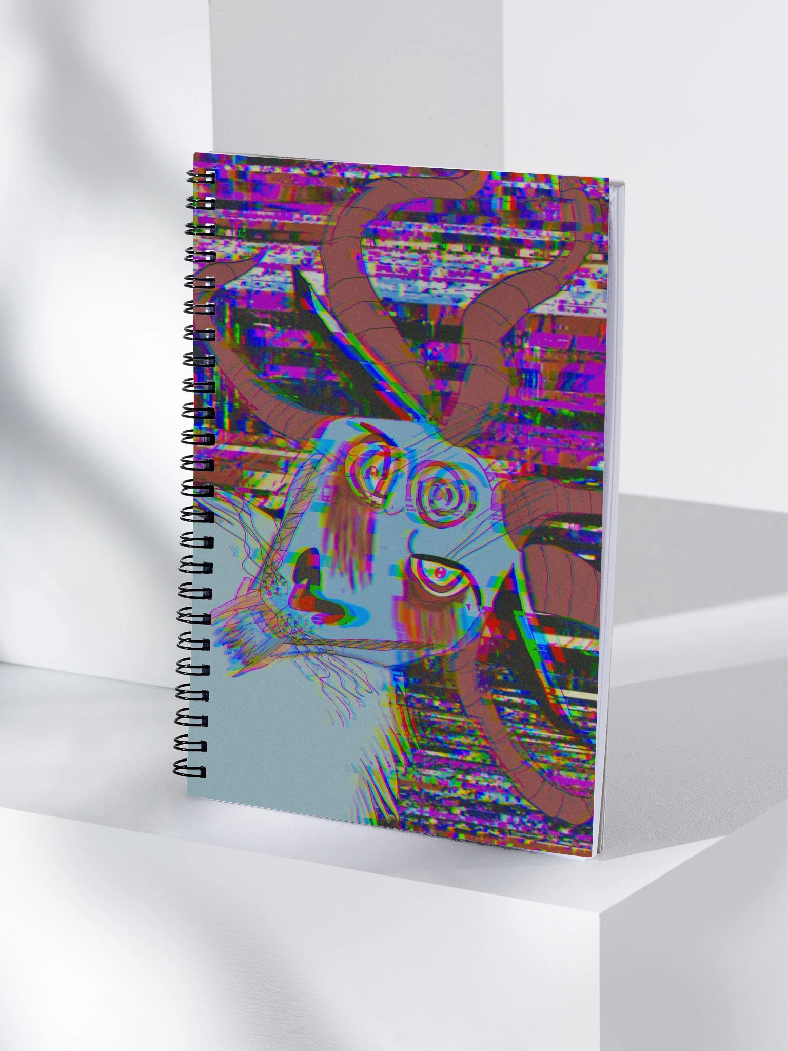 Glitch Horned Character Spiral Notebook product image (4)