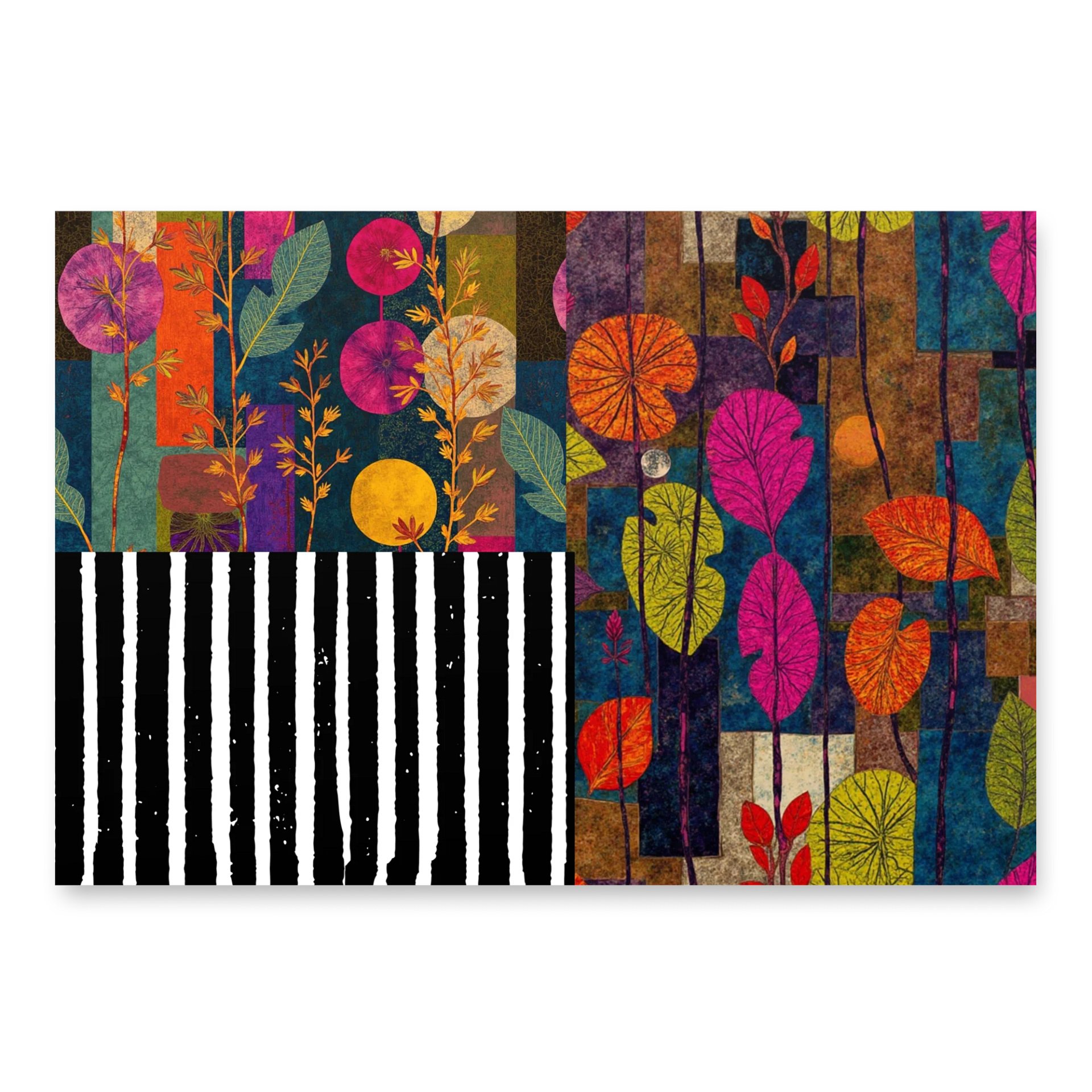 Edward Martin Mixed Media Collage Sheets No.987-Set of 3 Different Papers product image (1)