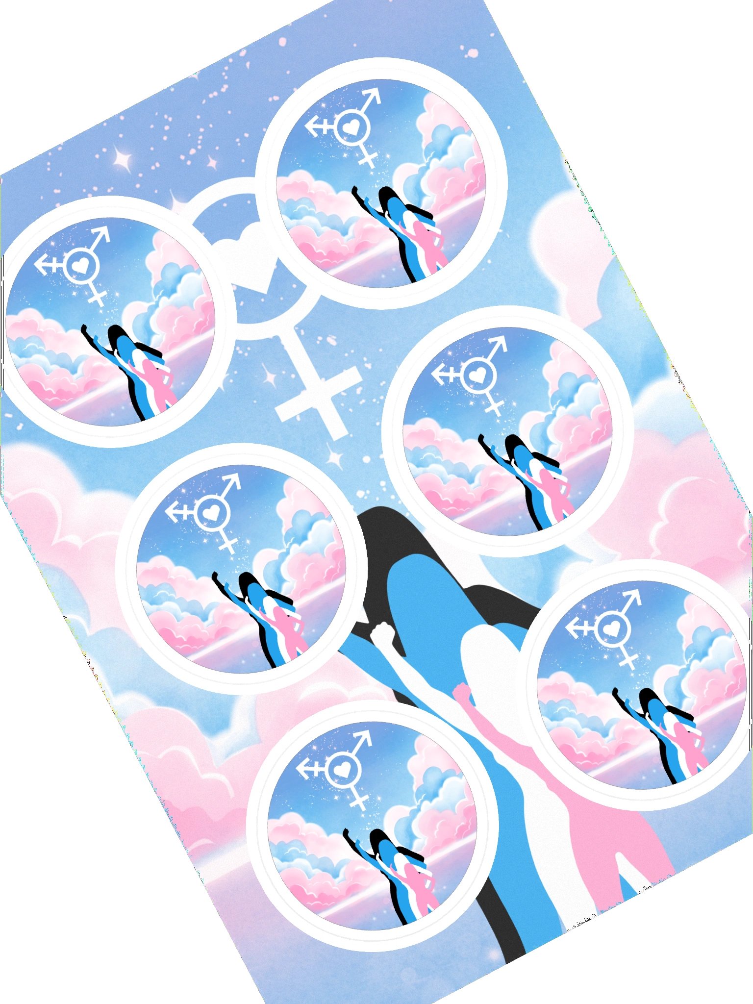 The Trans Femme Signal Stickers product image (1)