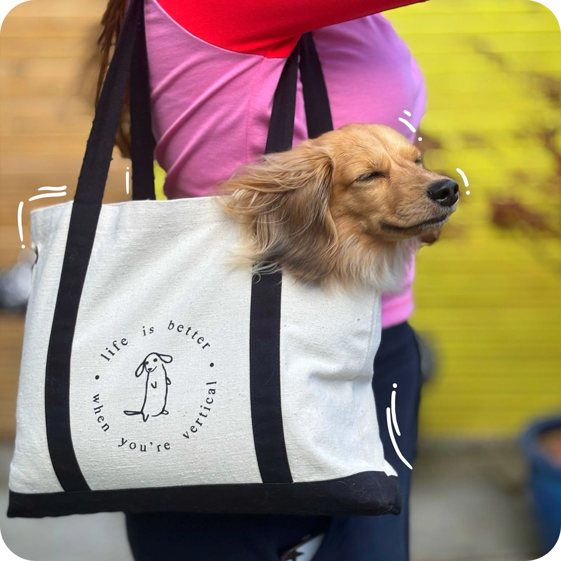 'Life is better' | Tote bag | with removable Peapod bag hanger product image (5)