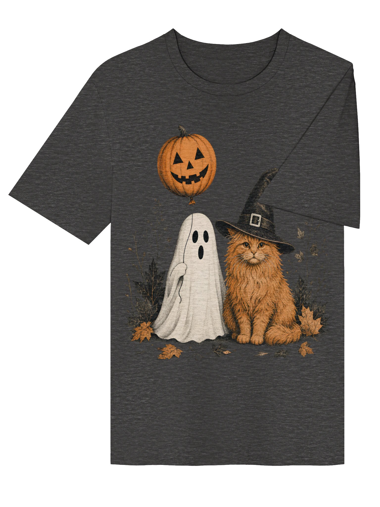 Spooky Black Cat – Halloween Vintage Graphic T-Shirt product image (31)