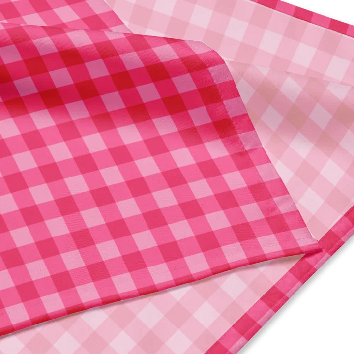 Bright Pink Checkered Plaid Bandana product image (2)