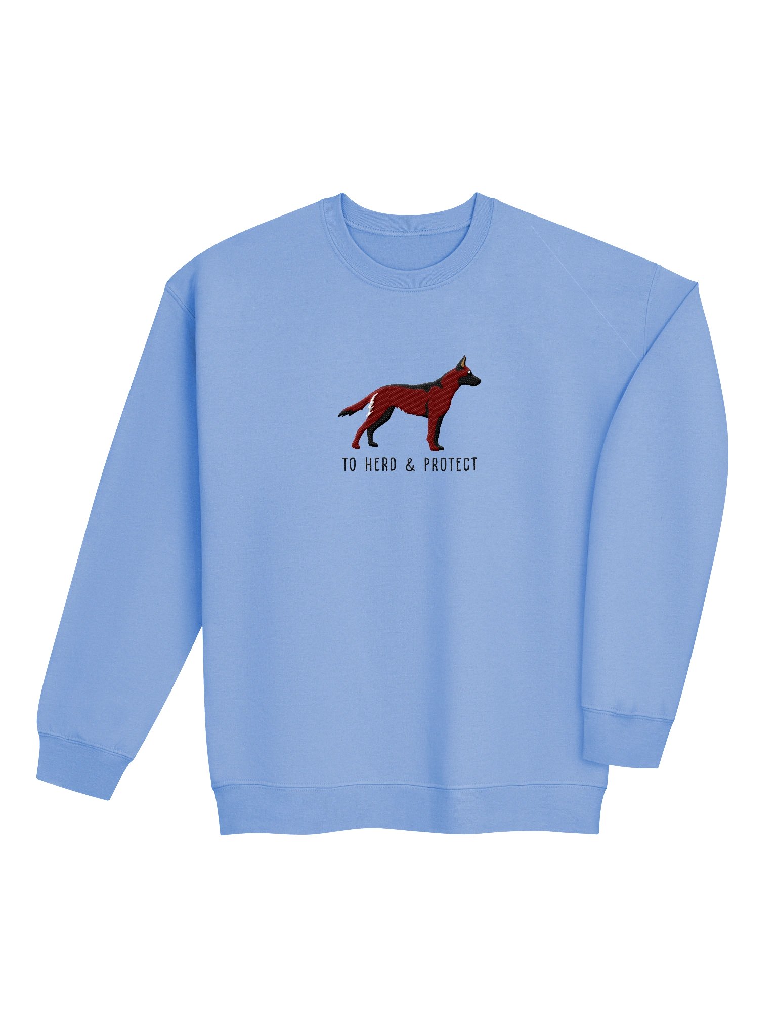 To Herd and Protect Sweatshirt (Embroidered) of a Belgian Malinois(Dark Brown) product image (7)
