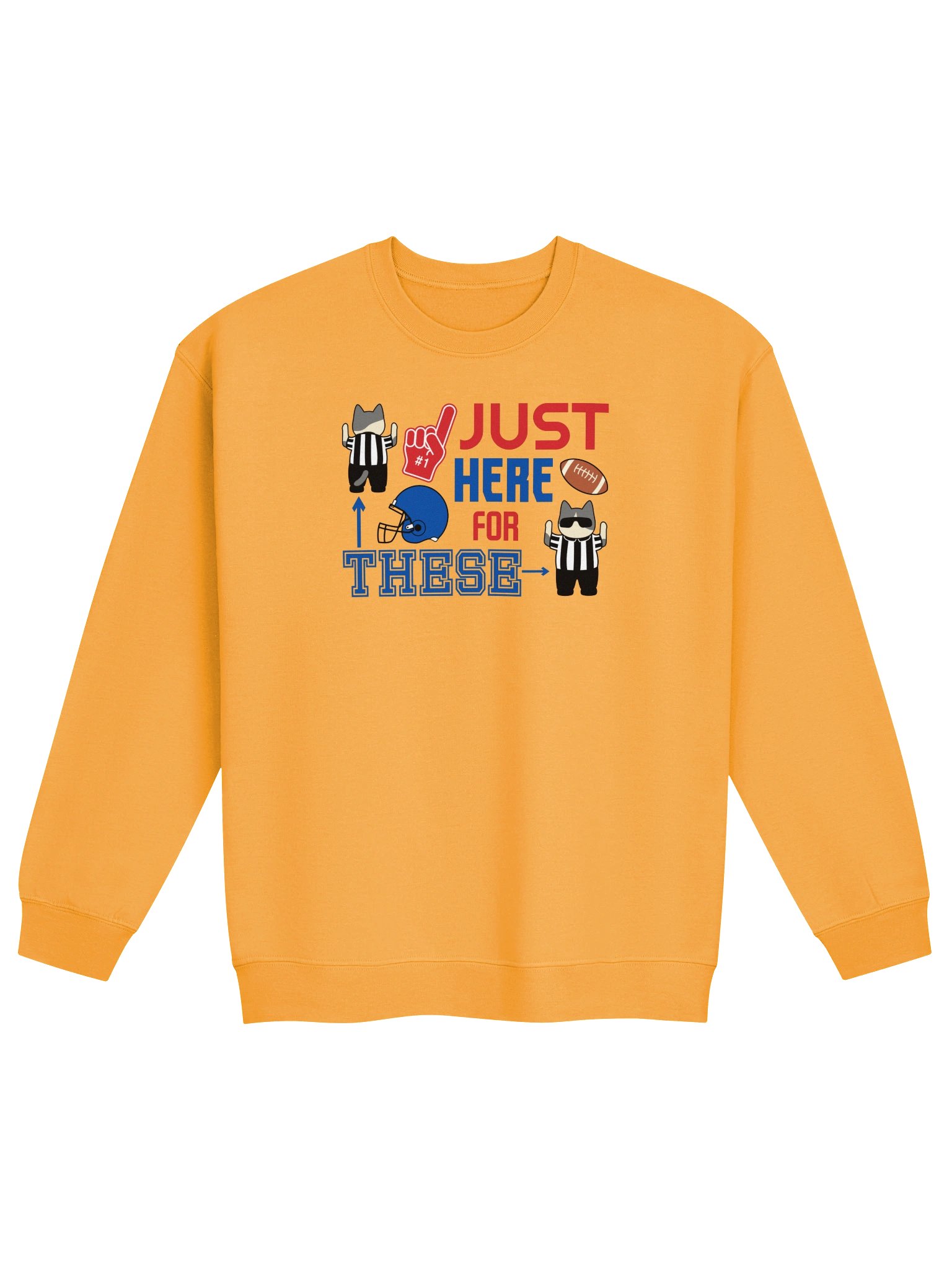 American Football Cat (JUST HERE FOR THESE - touchdown signals) - Unisex Adult Sweatshirt product image (1)