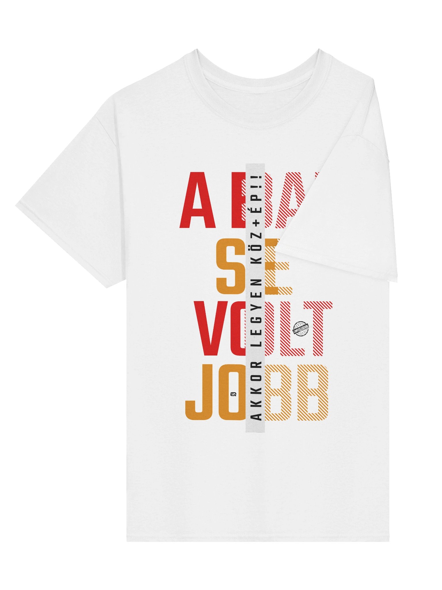 A bal se volt jobb, akkor legyen köz+ÉP! Unisex Pamut Gildan Dizájn_EQALL.hu® Originals_Piros / Fehér / Nari product image (4)