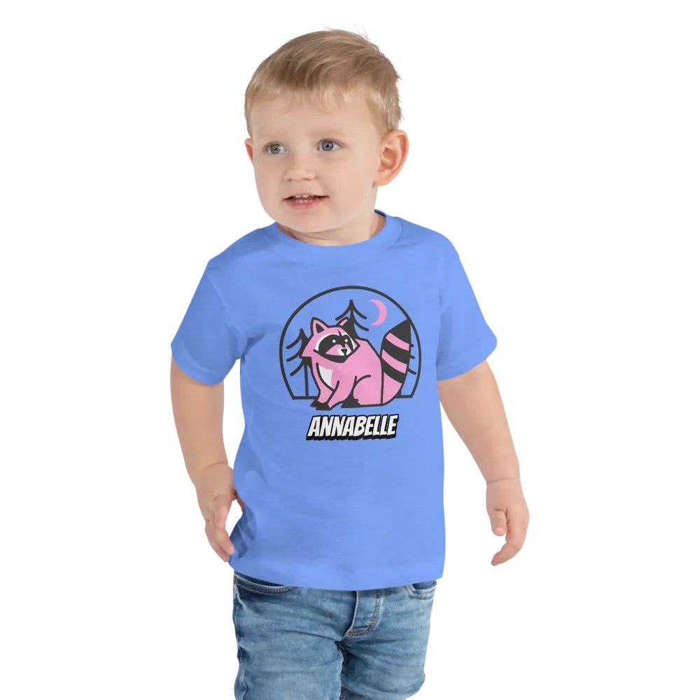 Annabelle's Pink Raccoon Toddler Tee product image (6)