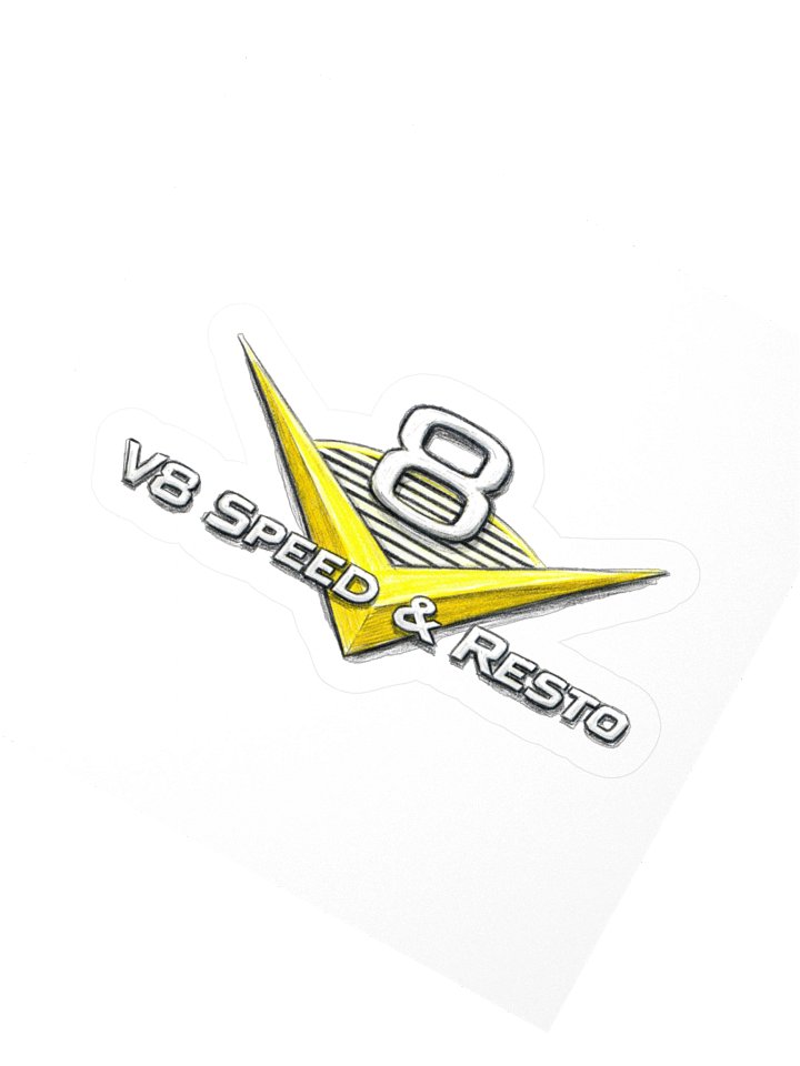 V8 Speed and Resto Sketch Sticker product image (2)