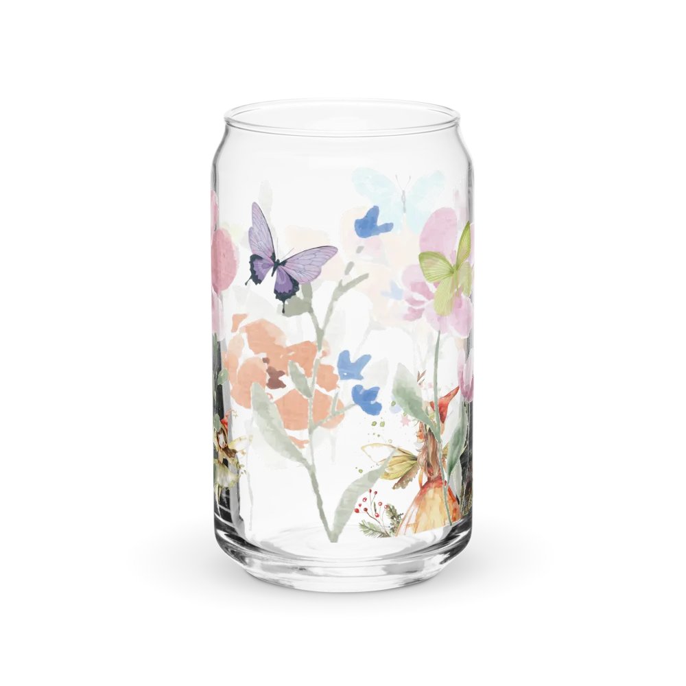 Dream of Butterflies & Angels Sipper Glass Can 🌸🦋 product image (3)