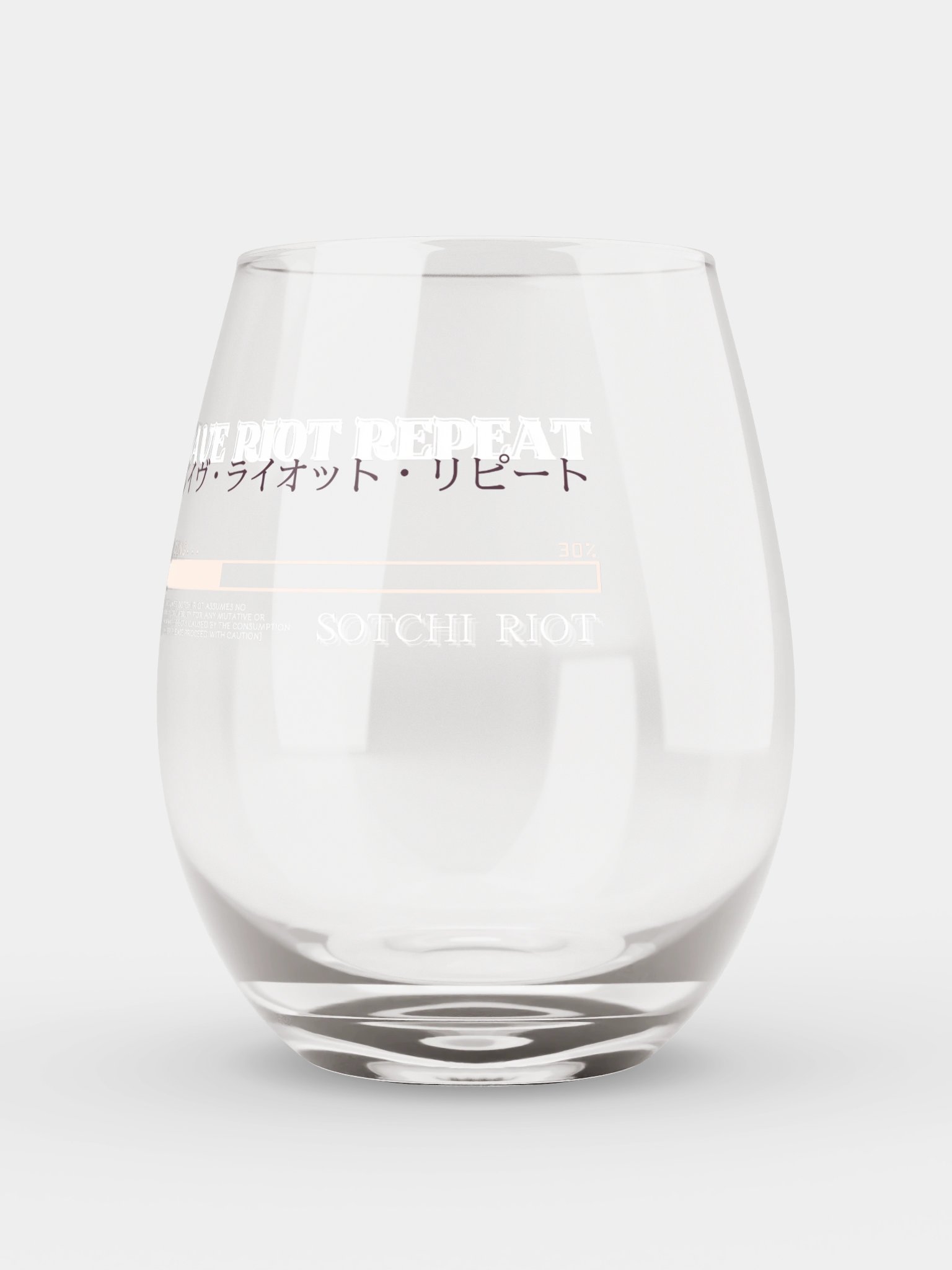 RAVE RIOT REPEAT STEM-LESS WINE GLASS product image (2)
