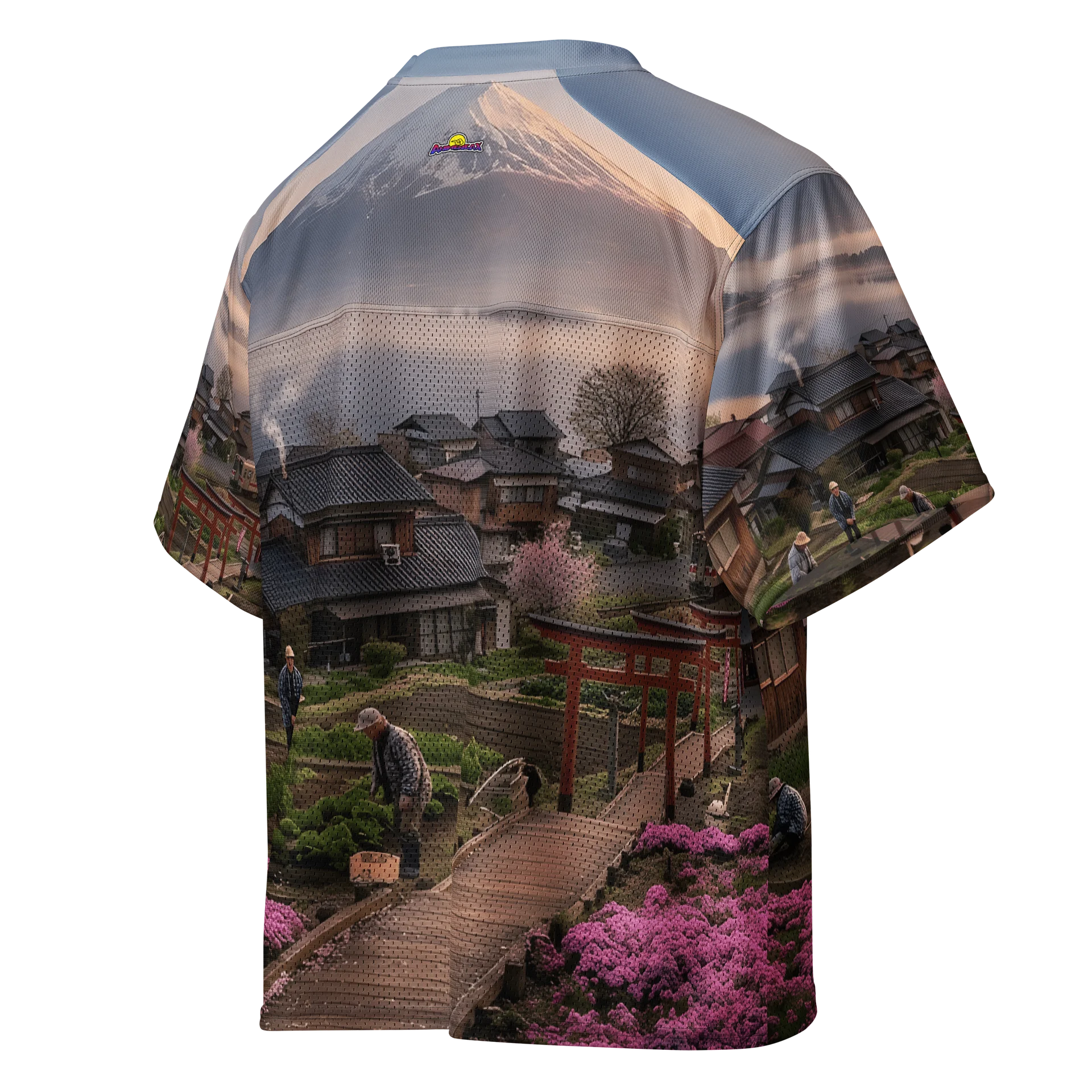 Mount Fuji Village Pink Moss Boxy Football Jersey product image (4)