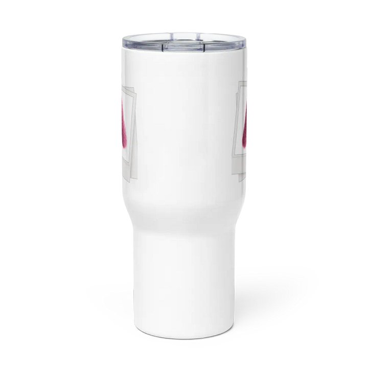 Fluffy Pink Fur Letter A Travel Mug product image (3)
