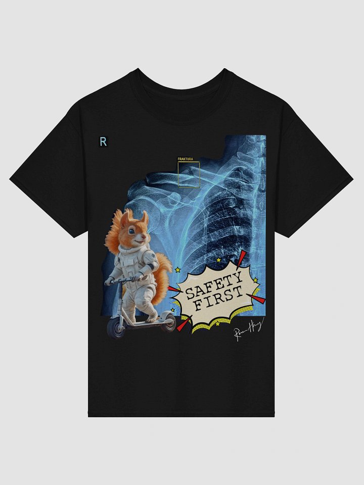 Safety First T-Shirt with real authentic X-ray product image (1)