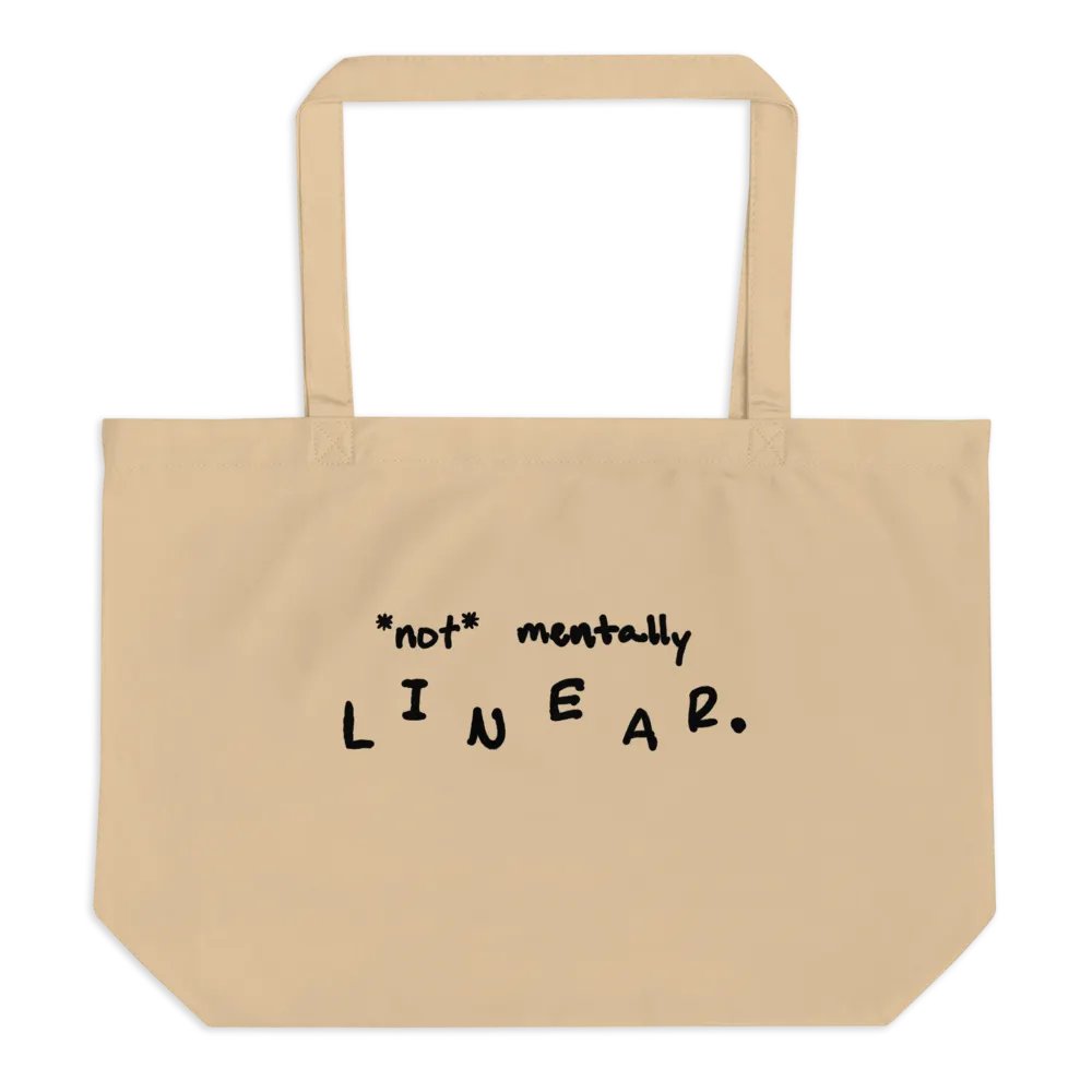 *not* mentally linear organic cotton tote product image (1)