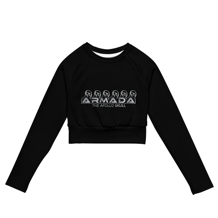 All-Over Print Recycled Long Sleeve Crop Top product image (2)