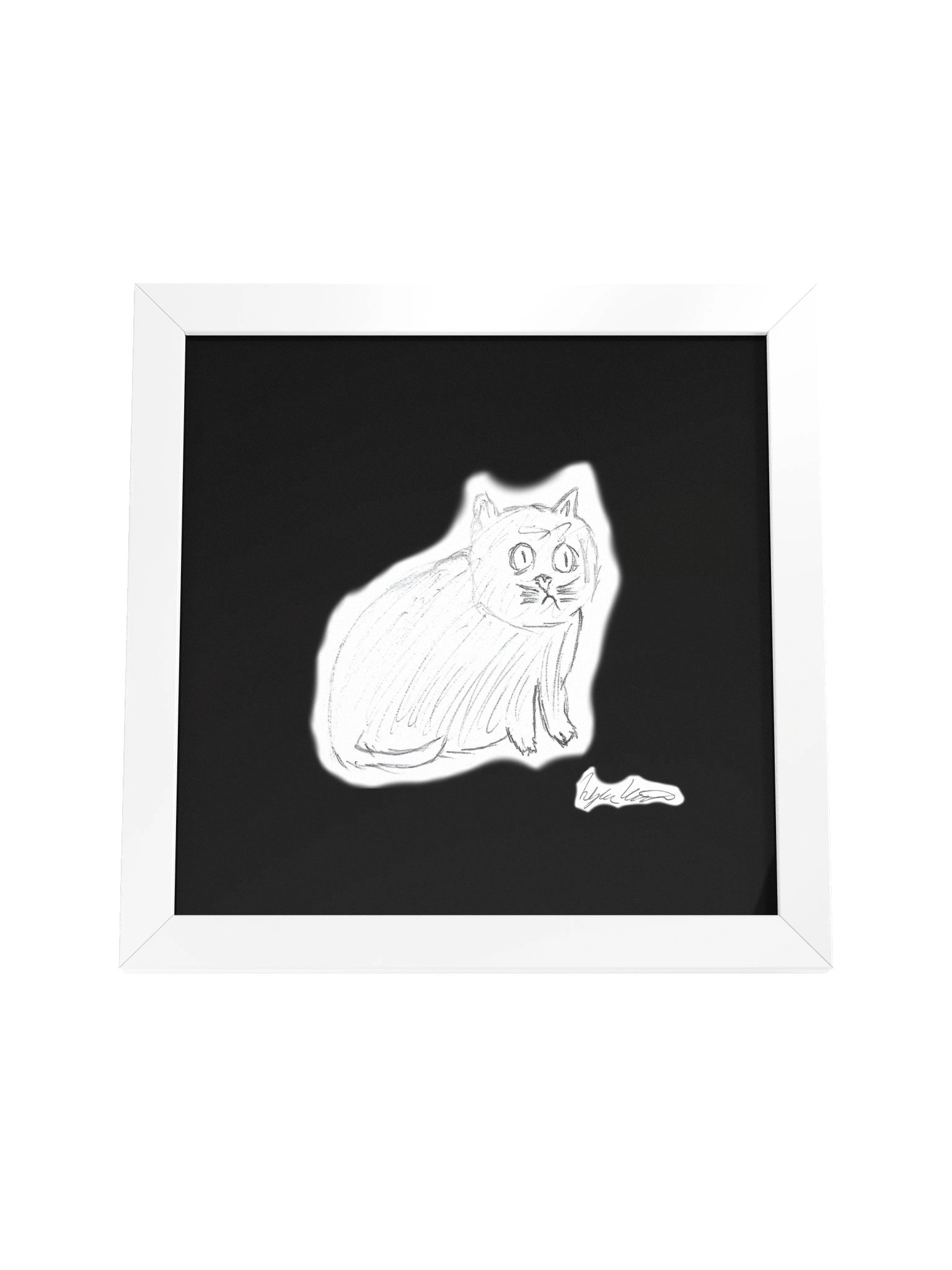 CPTSD Cat Sketch Framed Matte Poster product image (8)