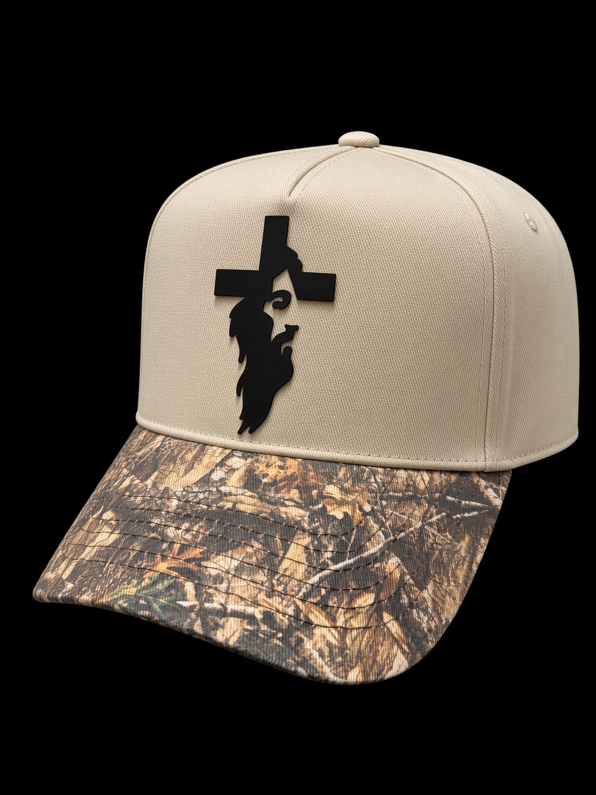 AOG CROSS HAT - BLACK/CREAM CAMO product image (1)