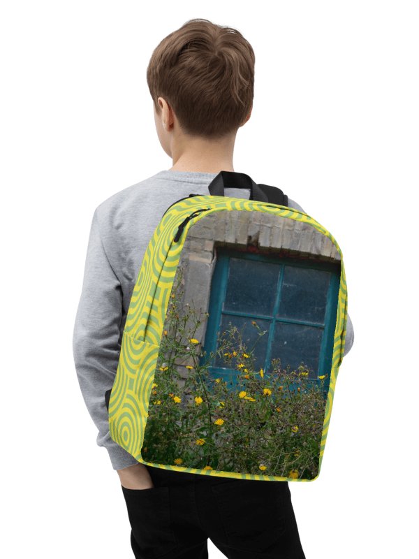 Design-backpack - Wildflowers in front of a vintage window (Light-colored Design) product image (2)