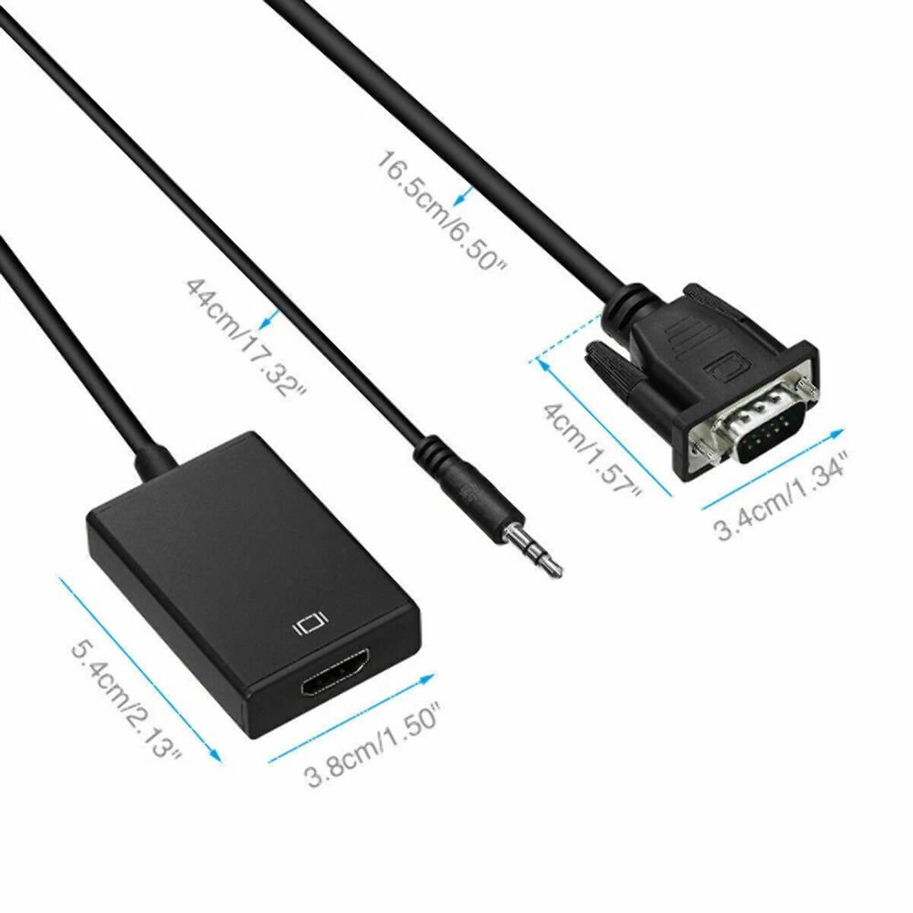 VGA to HDMI 1080P Converter Adapter Audio Output product image (7)