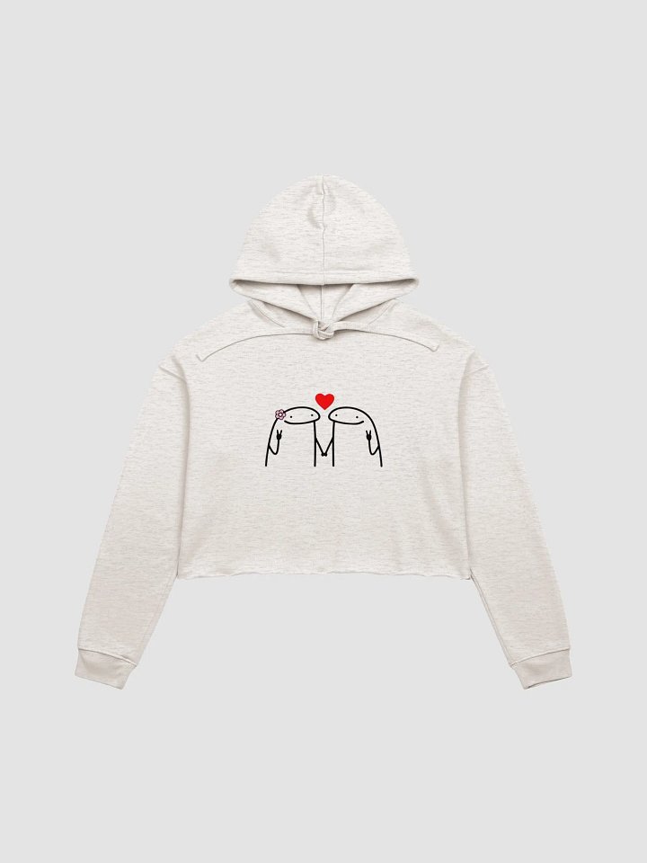 Meme Minimalist Drawn Love Crop Hoodie product image (4)