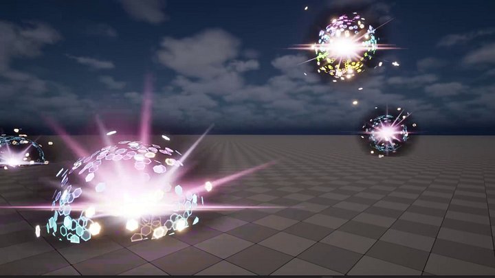 Sci-Fi Hex Shield FX in Unreal Engine 5 Niagara product image (1)