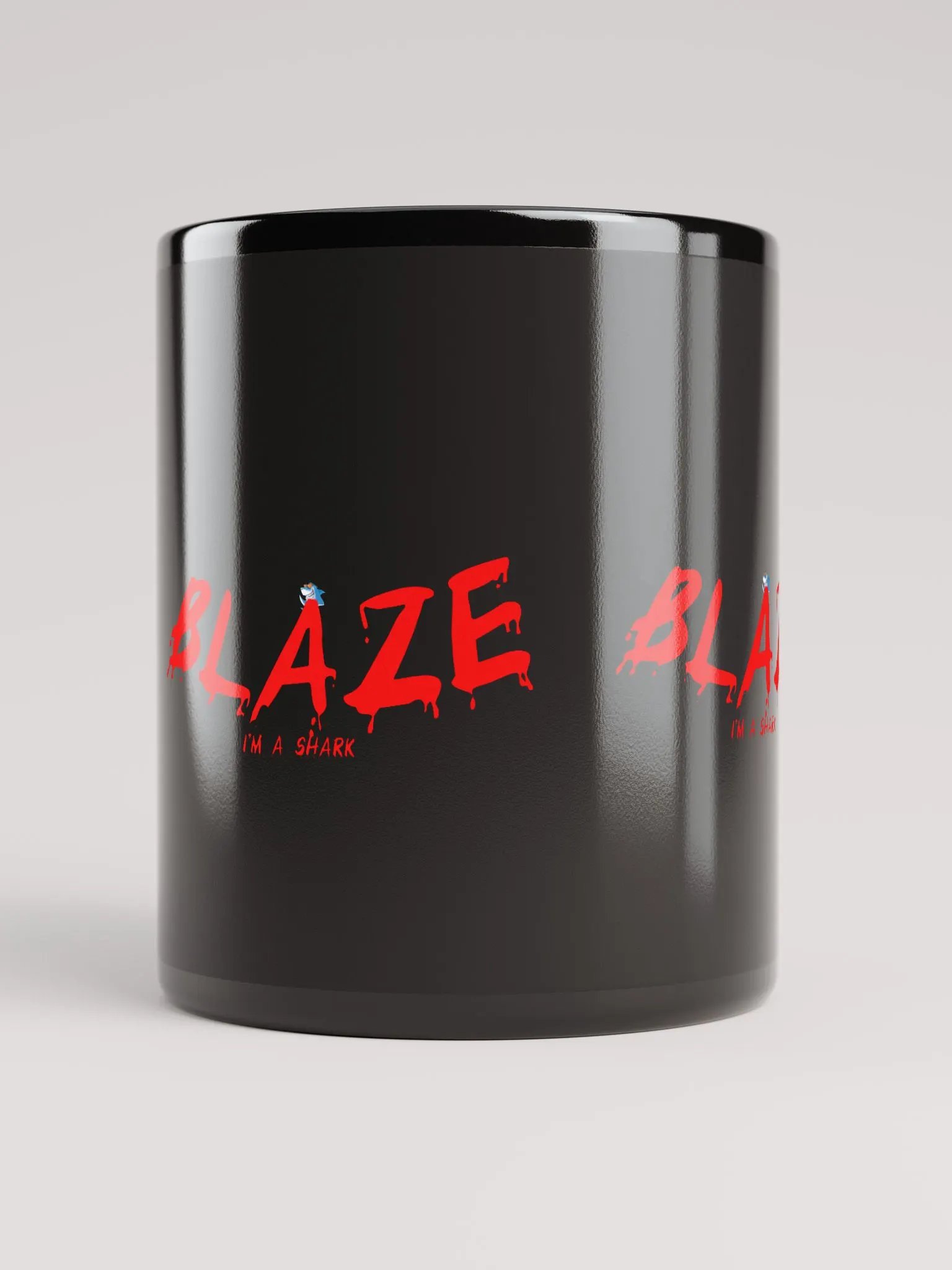 Blaze I am shark black mug product image (9)