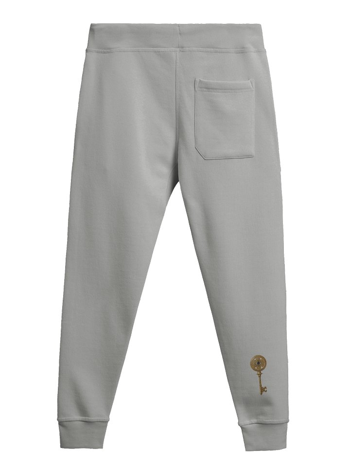 The Gatekeeper’s Key Fleece Joggers – Front Thigh & Back Lower Leg Print | Heather Grey product image (2)