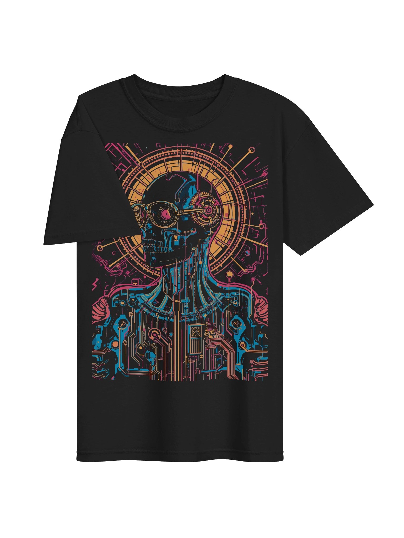 Cyberpunk Neon Skull Heavyweight T-Shirt product image (6)