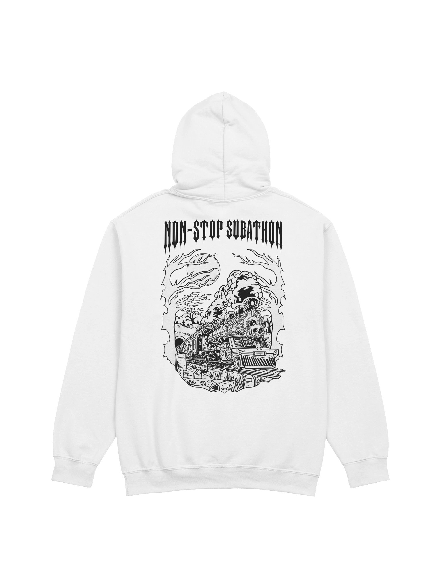 Non-Stop Subathon White Hoodie product image (2)