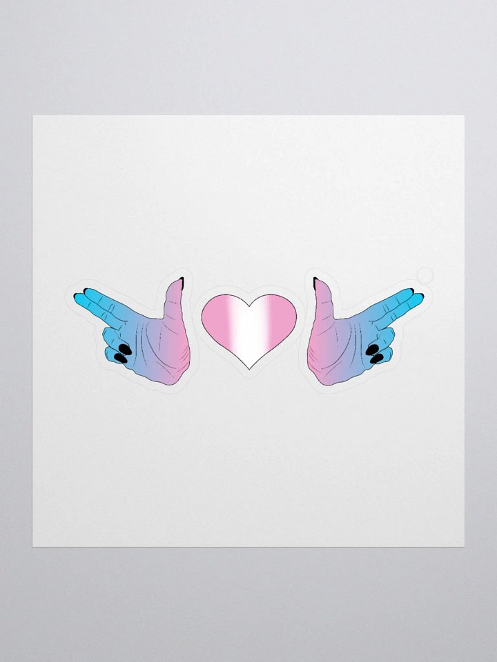 Finger Guns (trans flag) Sticker product image (4)