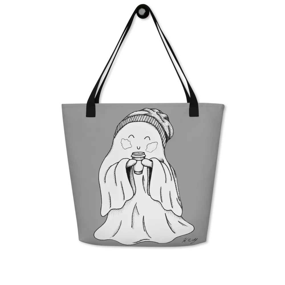 Caffeine Ghost All-Over Print Tote Bag product image (4)