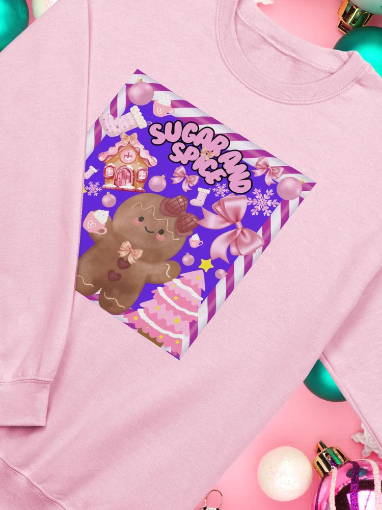 Sugar and Spice Gingerbread Sweatshirt (Pink) product image (1)