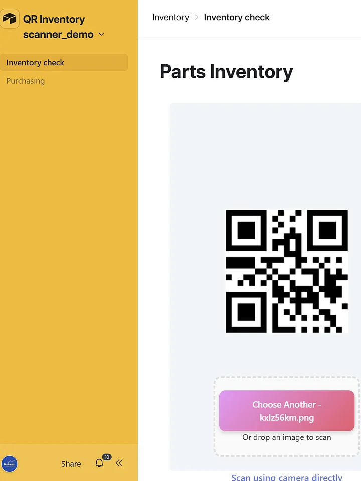 Airtable base template with Custom QR Code Scanning link product image (1)