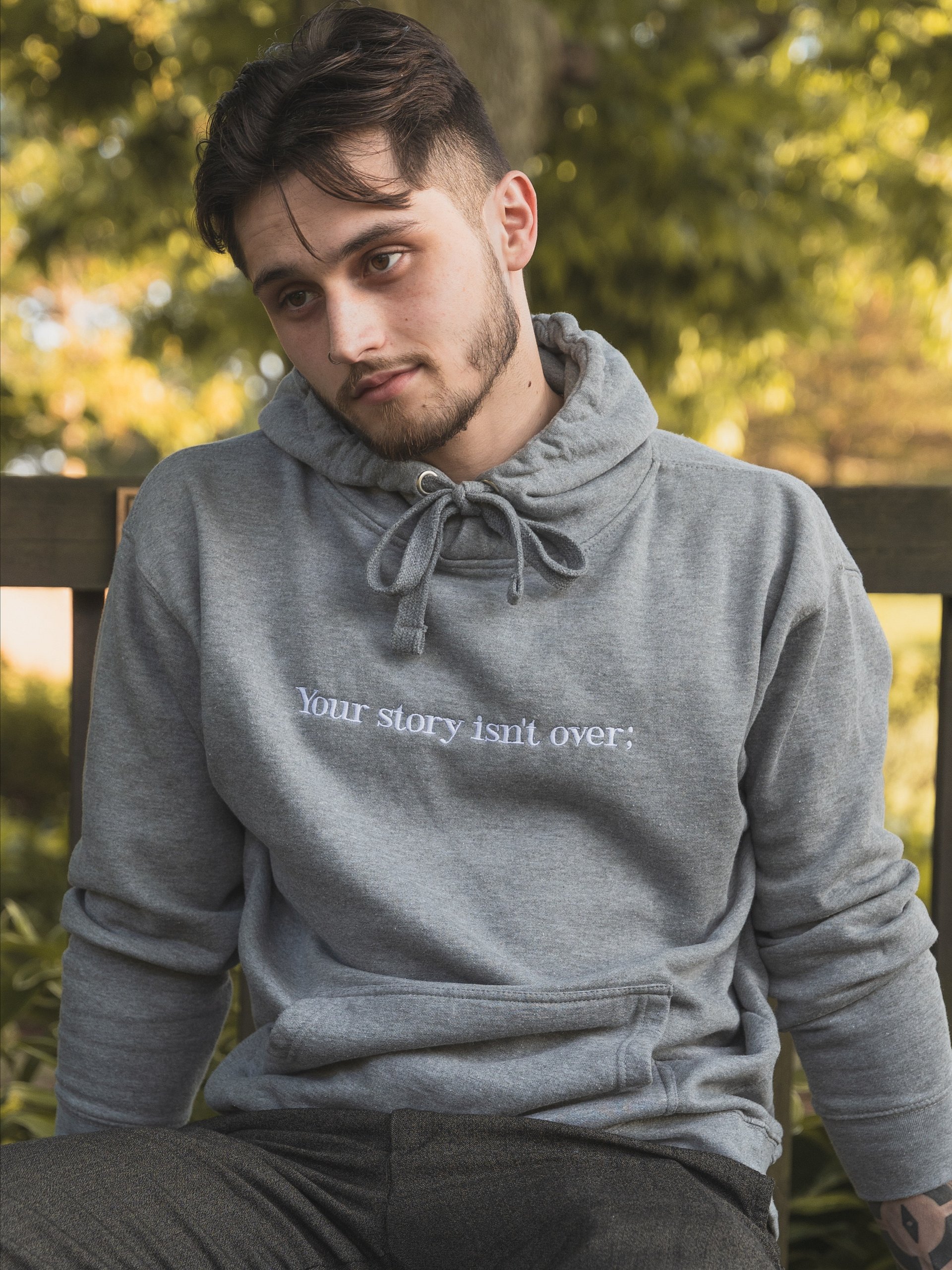 "Your story isn't over;" - Happy Hoodie (Embroidered) product image (2)