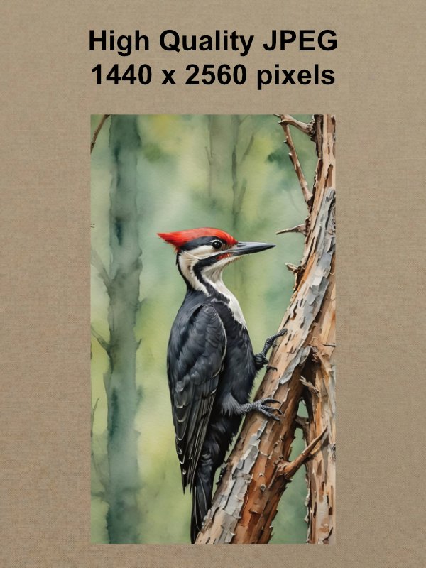 Pileated Woodpecker Phone Wallpaper product image (2)