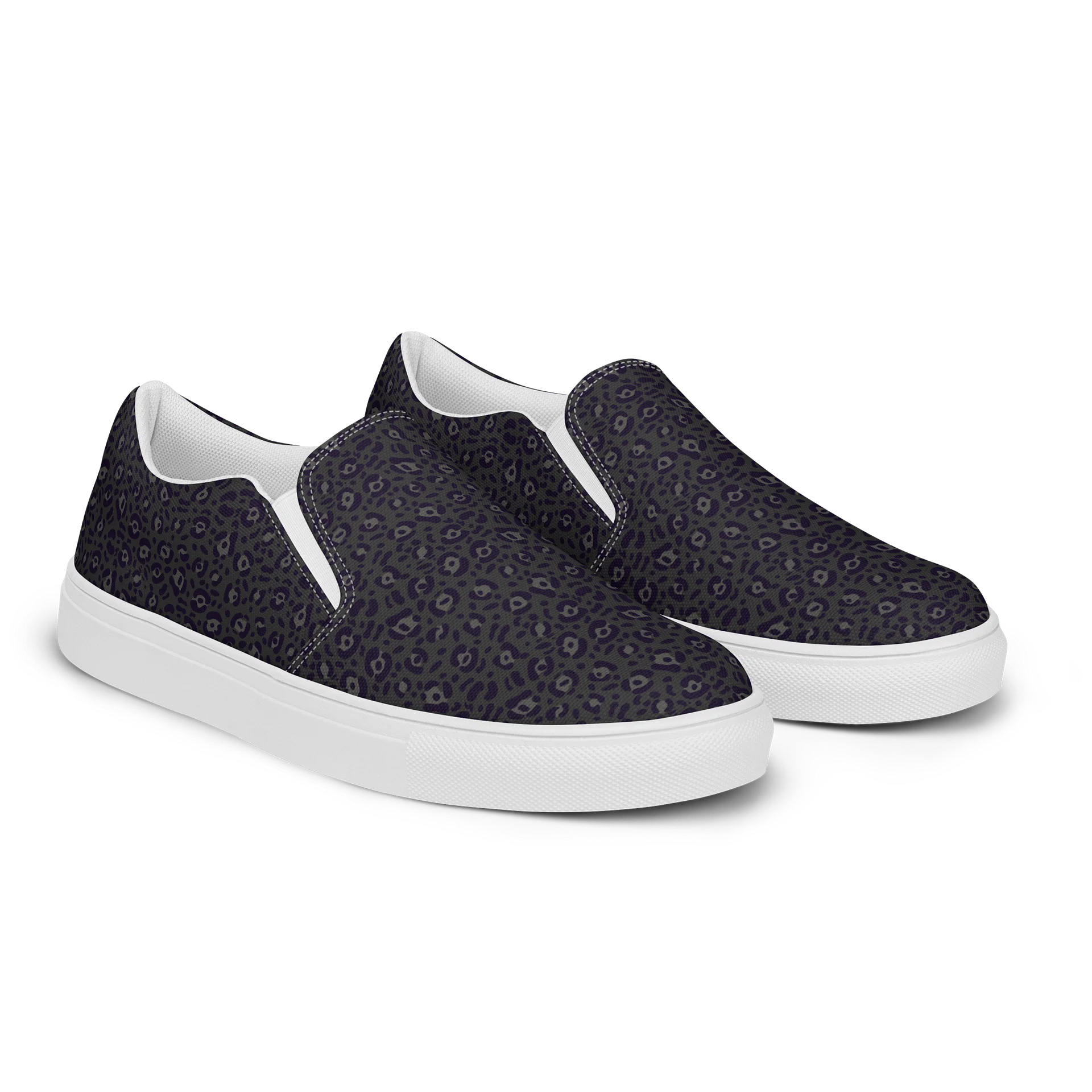Bold Leopard Print Men's Slip-On Canvas Shoes product image (2)