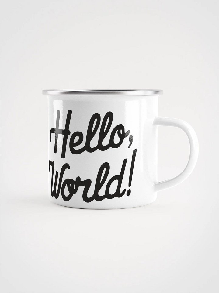 Hello World! Enamel Mug: A Coder's First Cheers product image (1)