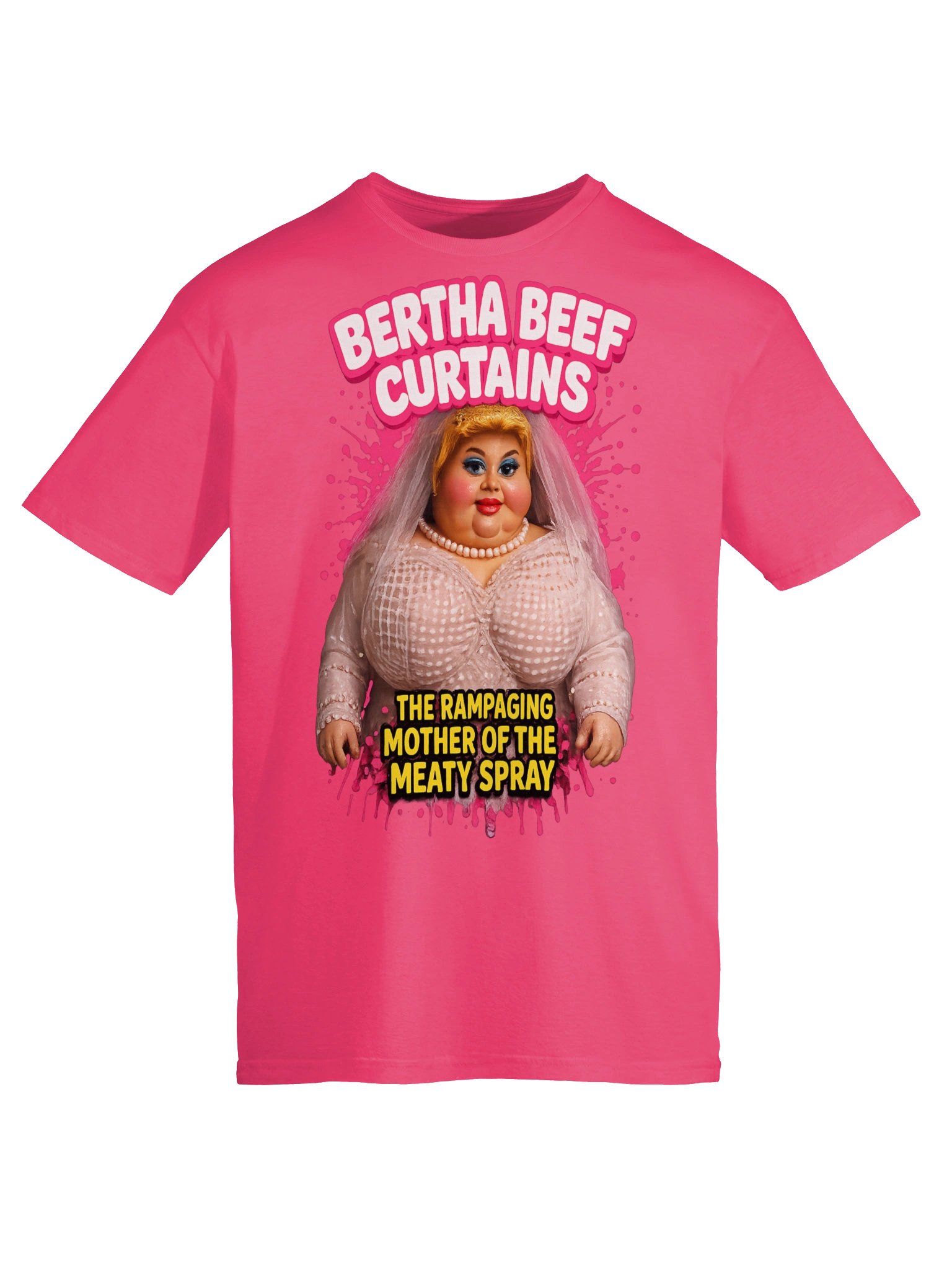 666 Toys | Bertha Beef Curtains | The Rampaging Mother Of The Meaty Spray | Gildan Unisex Softstyle T-Shirt product image (5)